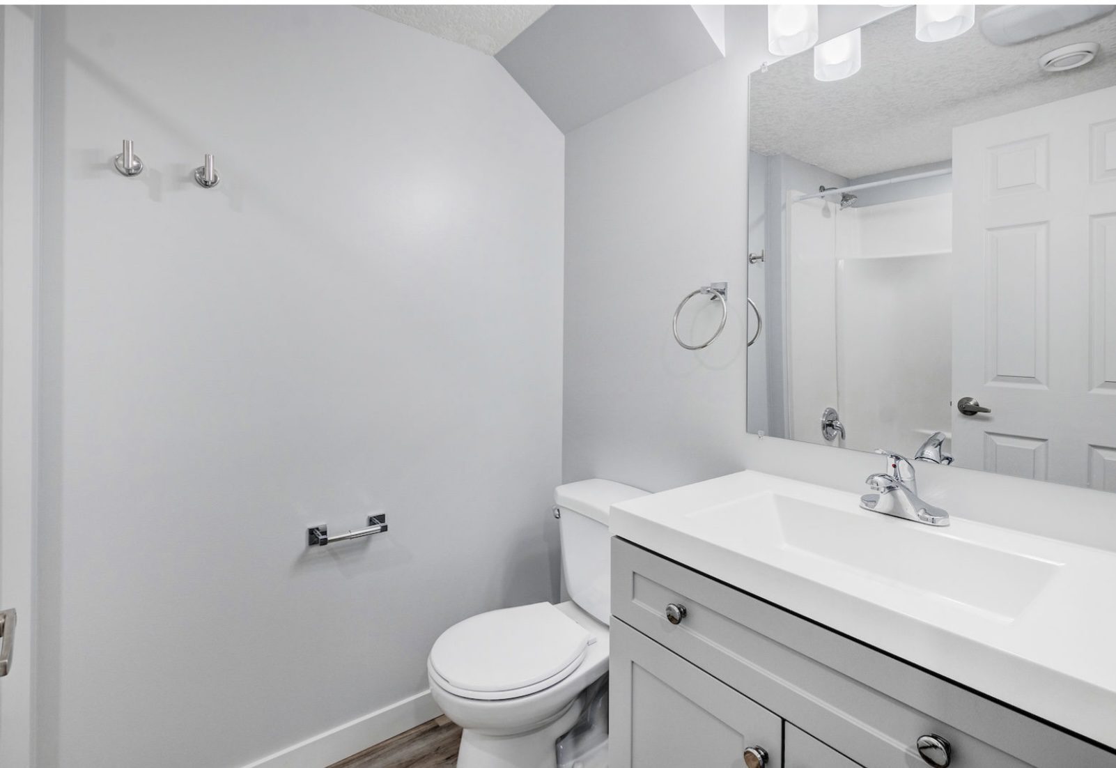 Stark White Clean Crisp Bathroom Remodel