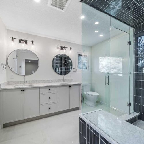 Black Tiled Bathroom