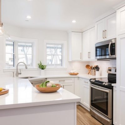 Fresh New White Smaller Kitchen