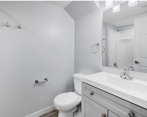 Stark White Clean Crisp Bathroom Remodel