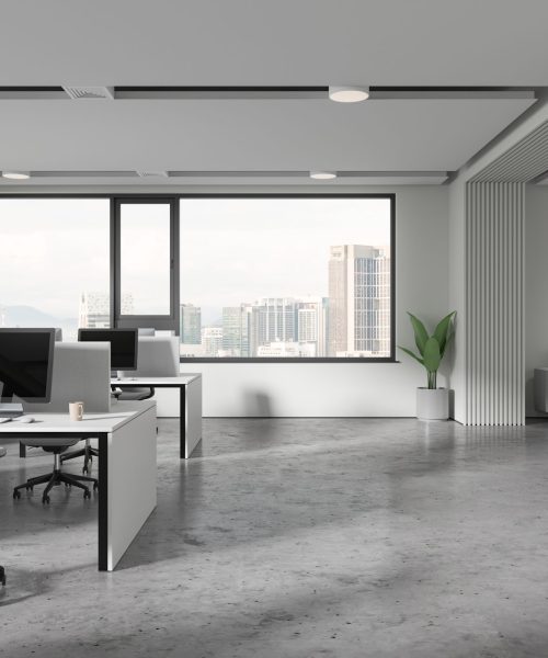 Stark White Office Interior