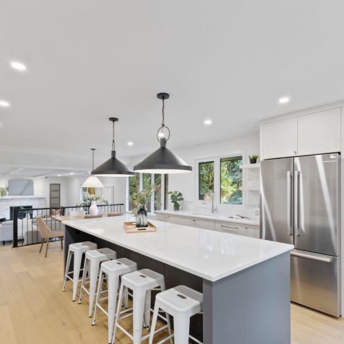 Open Concept Kitchen with Island Calgary NW